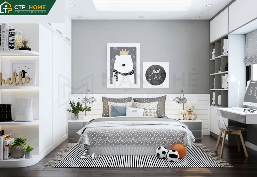 Thiết kế nội thất nhà phố hiện đại 3 phòng ngủ tại Thủ Đức – CTP_HOME - Ảnh 8