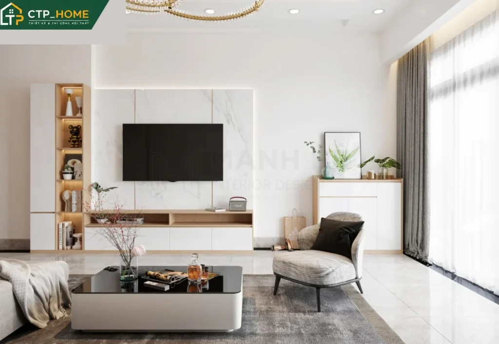 Thiết kế nội thất nhà phố anh Kiên Đồng Nai 150m2 hiện đại – CTP_HOME - Ảnh 1