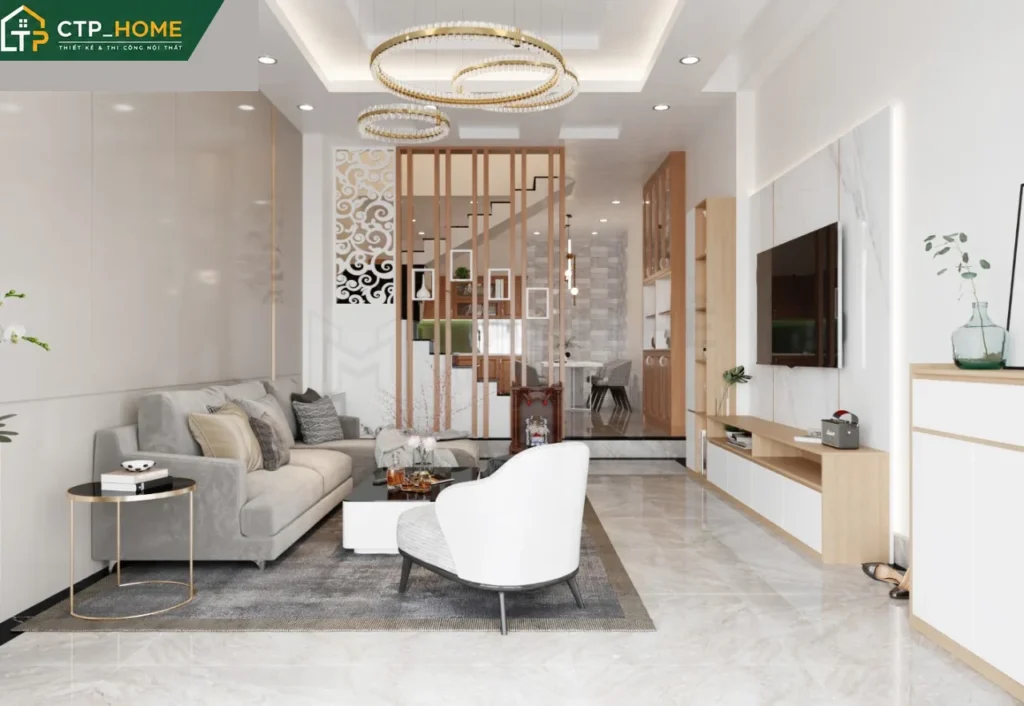 Thiết kế nội thất nhà phố anh Kiên Đồng Nai 150m2 hiện đại – CTP_HOME - Ảnh 2