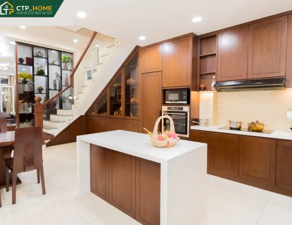 Hoàn thiện nội thất nhà phố 3 lầu Vĩnh Long 120m2 tại Quận 7 - Ảnh 2