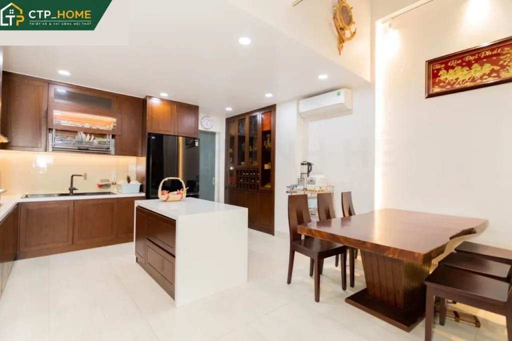 Hoàn thiện nội thất nhà phố 3 lầu Vĩnh Long 120m2 tại Quận 7 - Ảnh 3