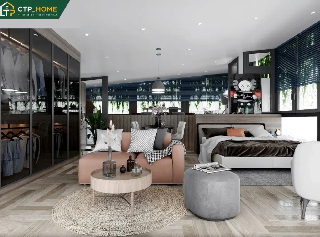 Thiết kế nội thất nhà phố Quận 1 50m2 tầng áp mái hiện đại – Anh Lộc - Ảnh 9