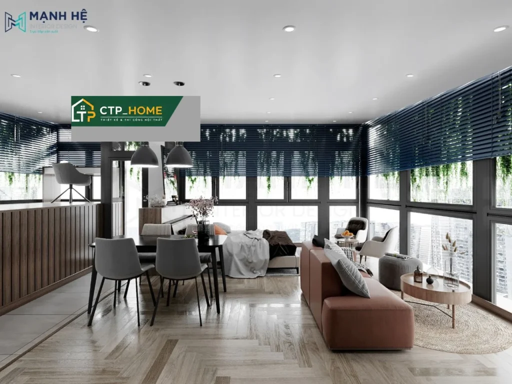 Thiết kế nội thất nhà phố Quận 1 50m2 tầng áp mái hiện đại – Anh Lộc - Ảnh 1