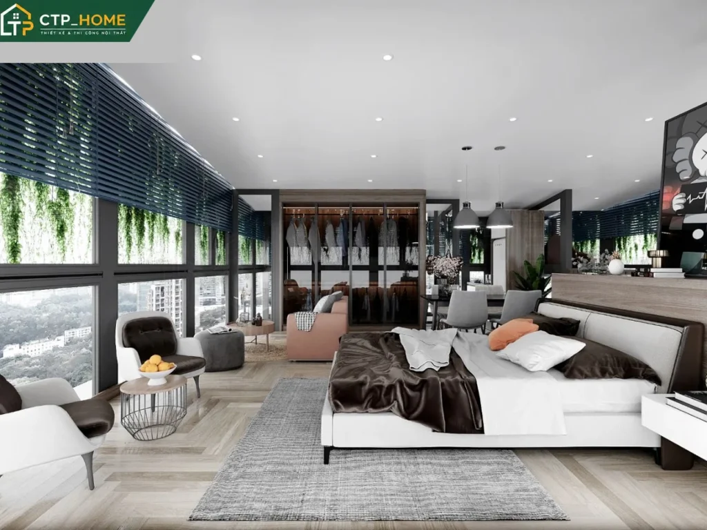 Thiết kế nội thất nhà phố Quận 1 50m2 tầng áp mái hiện đại – Anh Lộc - Ảnh 2
