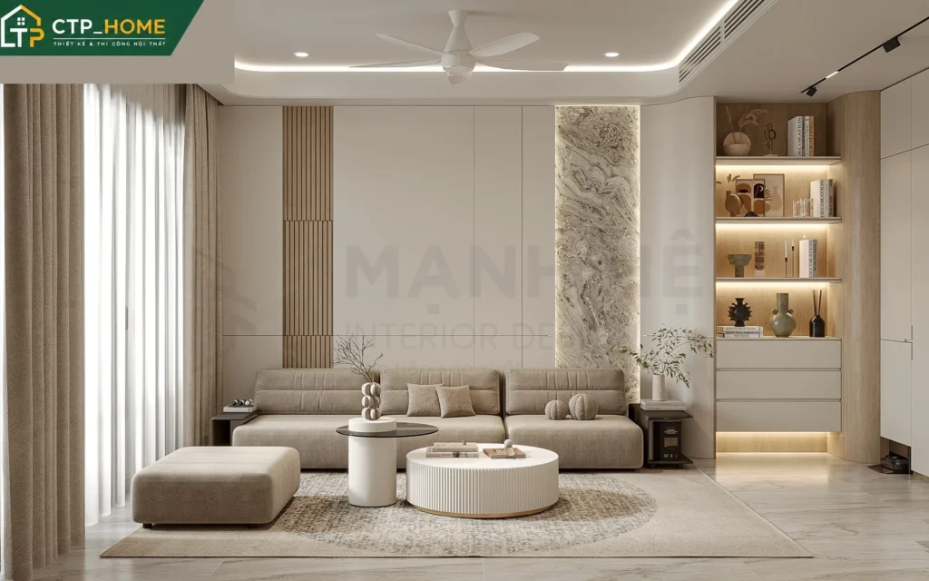 Thiết kế nội thất nhà phố Tân Phú 400m2 – 3 tầng hiện đại sang trọng - Ảnh 1