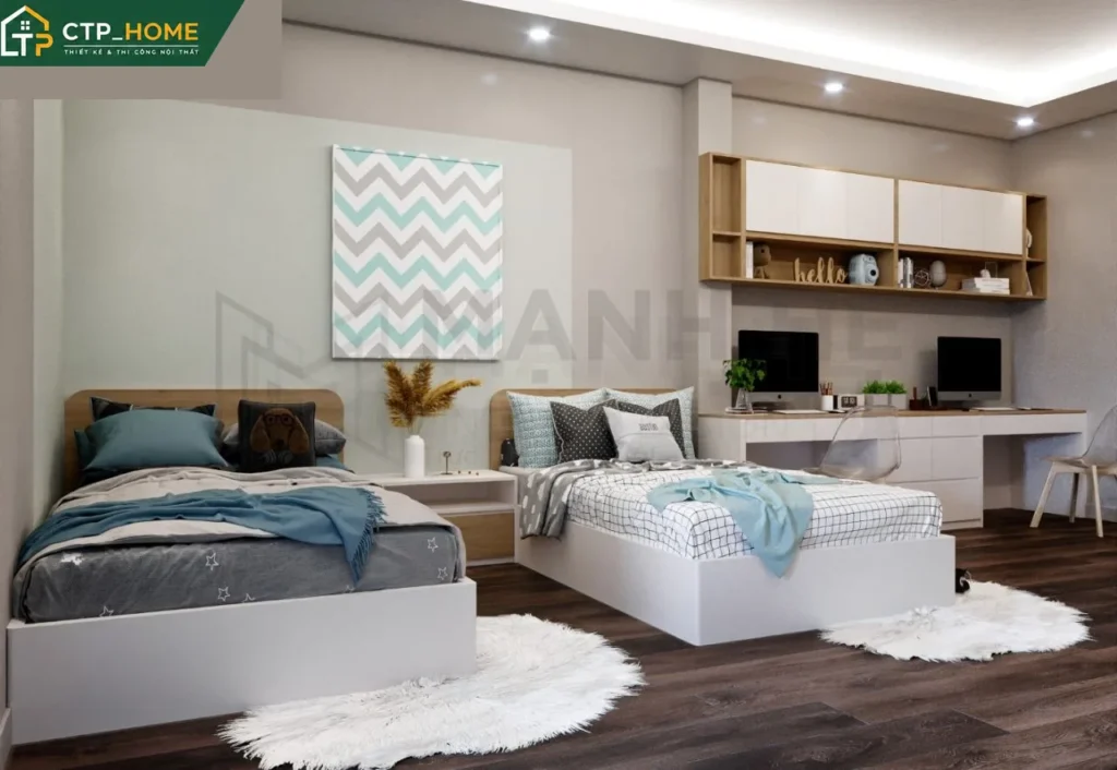 Thiết kế nội thất nhà phố Bình Dương 150m2 – Anh Tiến - Ảnh 7
