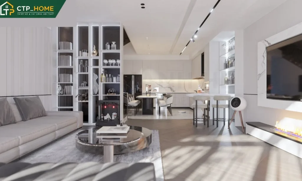 Thiết kế nội thất nhà phố Tiền Giang 150m2 – 4 phòng ngủ hiện đại - Ảnh 1