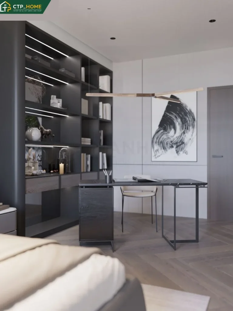 Thiết kế nội thất nhà phố Tiền Giang 150m2 – 4 phòng ngủ hiện đại - Ảnh 7
