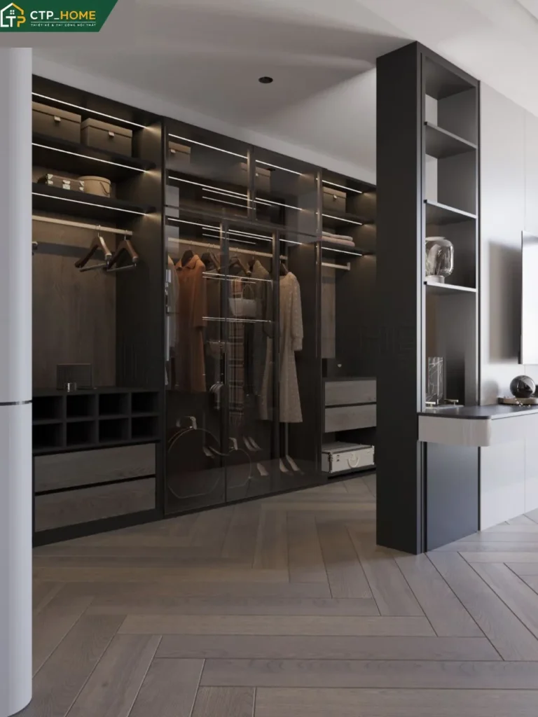 Thiết kế nội thất nhà phố Tiền Giang 150m2 – 4 phòng ngủ hiện đại - Ảnh 8