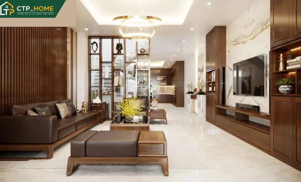 Thiết kế nội thất nhà phố Tiền Giang 150m2 – 3 tầng hiện đại cho anh Tùng - Ảnh 1