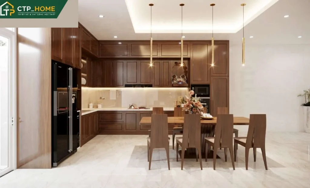 Thiết kế nội thất nhà phố Tiền Giang 150m2 – 3 tầng hiện đại cho anh Tùng - Ảnh 4