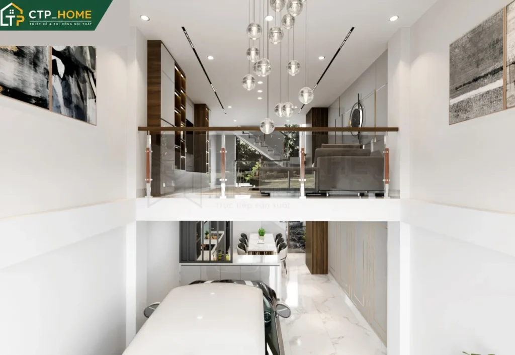 Thiết kế nội thất nhà phố Bình Tân 150m2 3 tầng hiện đại – CTP_HOME - Ảnh 1