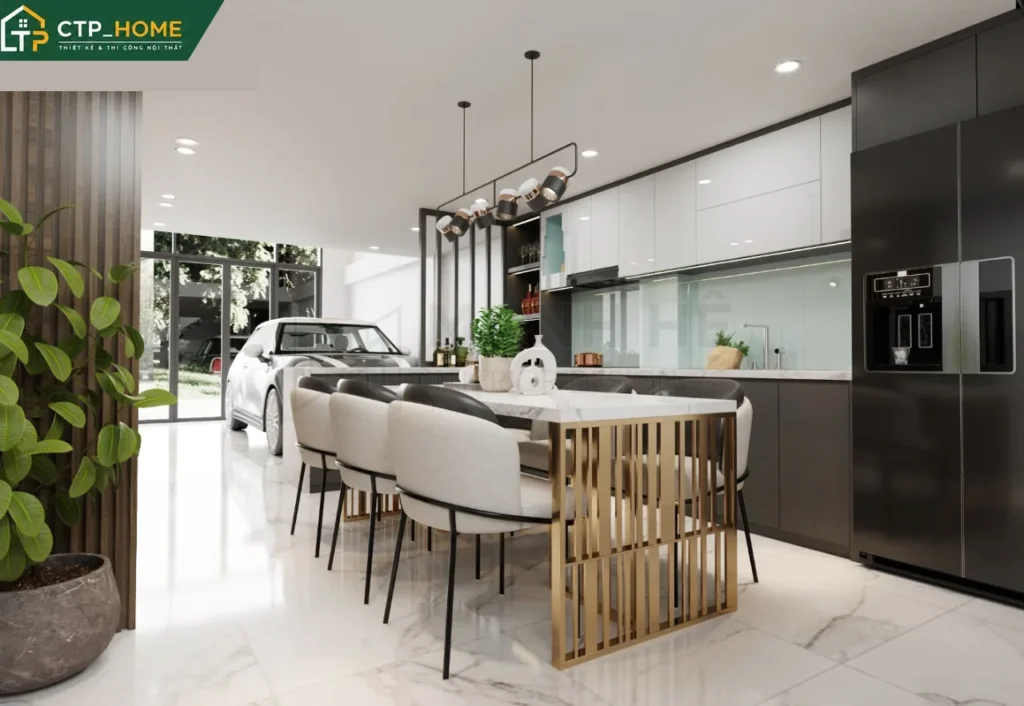 Thiết kế nội thất nhà phố Bình Tân 150m2 3 tầng hiện đại – CTP_HOME - Ảnh 5
