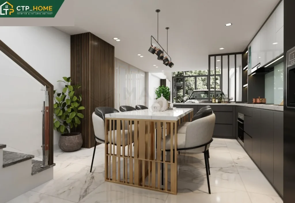 Thiết kế nội thất nhà phố Bình Tân 150m2 3 tầng hiện đại – CTP_HOME - Ảnh 6