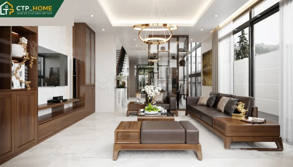 Thiết kế nội thất nhà phố Cần Thơ 150m2 – 5 phòng ngủ hiện đại - Ảnh 3