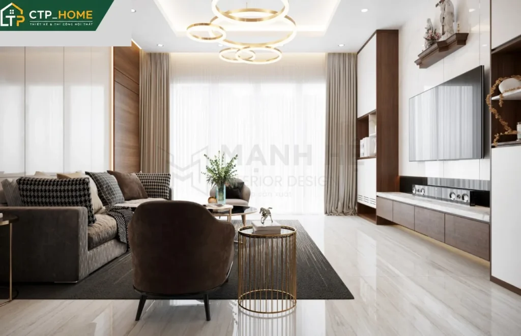 Thiết kế nội thất nhà phố Quận 12 150m2 – Chị Chuyên – 3PN tiện nghi - Ảnh 2