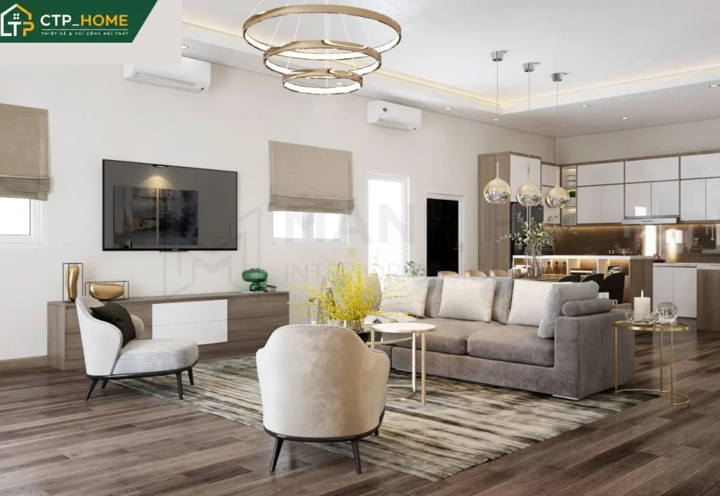 Thiết kế nội thất nhà phố Tây Ninh 120m2 hiện đại – Chị Kim - Ảnh 1