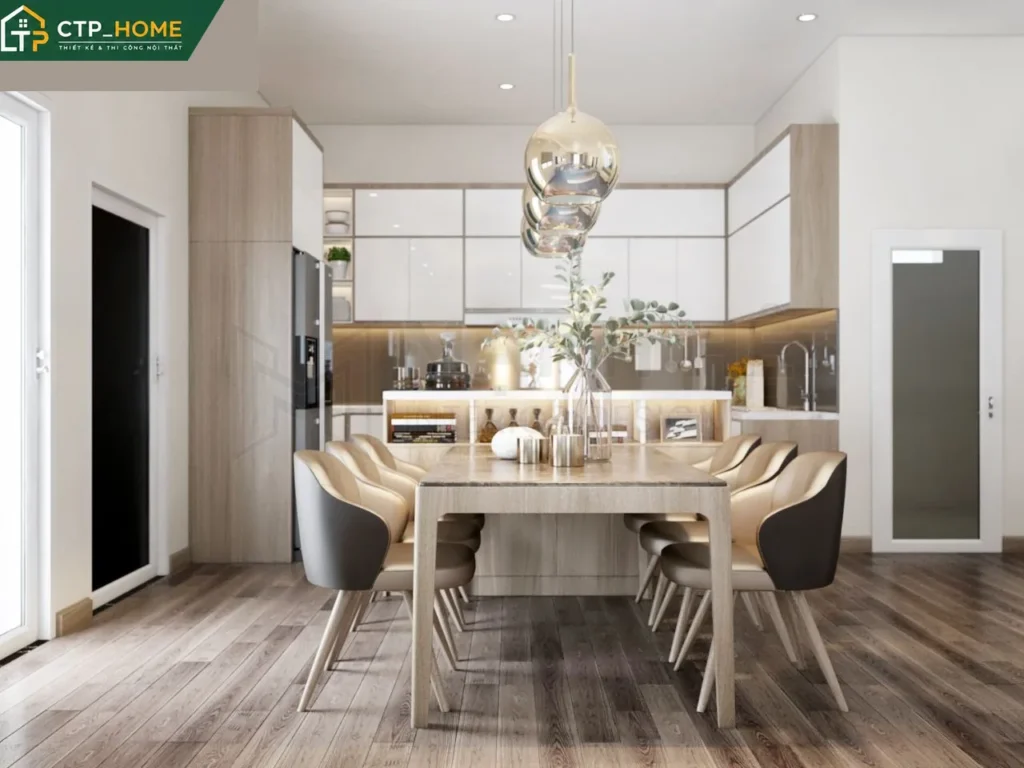 Thiết kế nội thất nhà phố Tây Ninh 120m2 hiện đại – Chị Kim - Ảnh 2