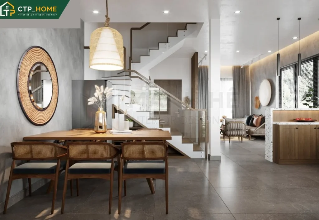 Thiết kế nội thất nhà phố cô Như 150m2 tại Long An – CTP_HOME - Ảnh 2