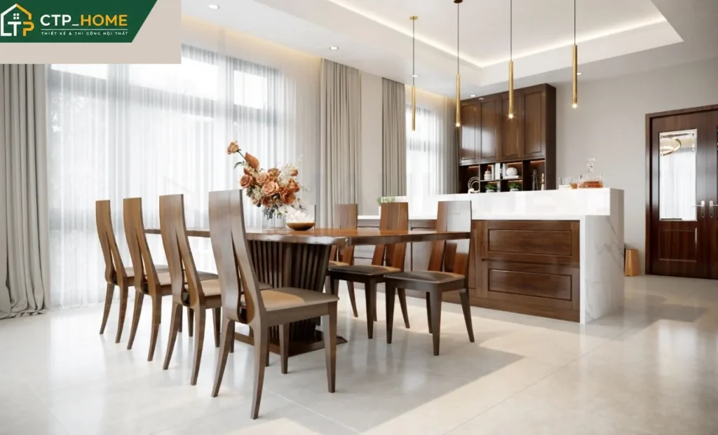 Thiết kế nội thất nhà phố anh Dũng Đồng Nai 255m2 hiện đại sang trọng - Ảnh 5