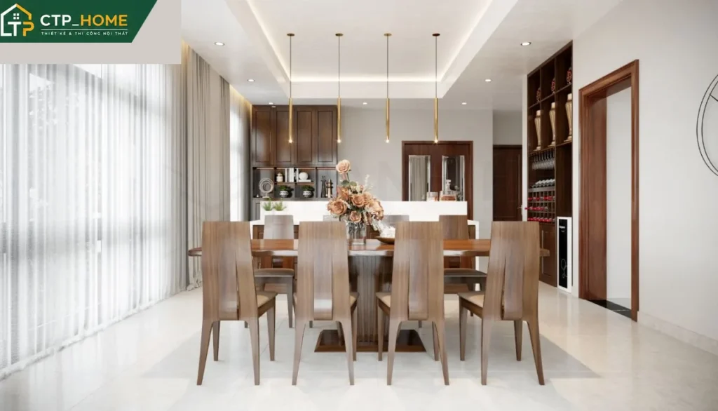 Thiết kế nội thất nhà phố anh Dũng Đồng Nai 255m2 hiện đại sang trọng - Ảnh 6