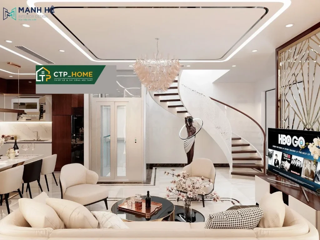 Thiết kế nội thất nhà phố chị Hạnh Hà Nội 150m2 – 3 tầng hiện đại - Ảnh 1
