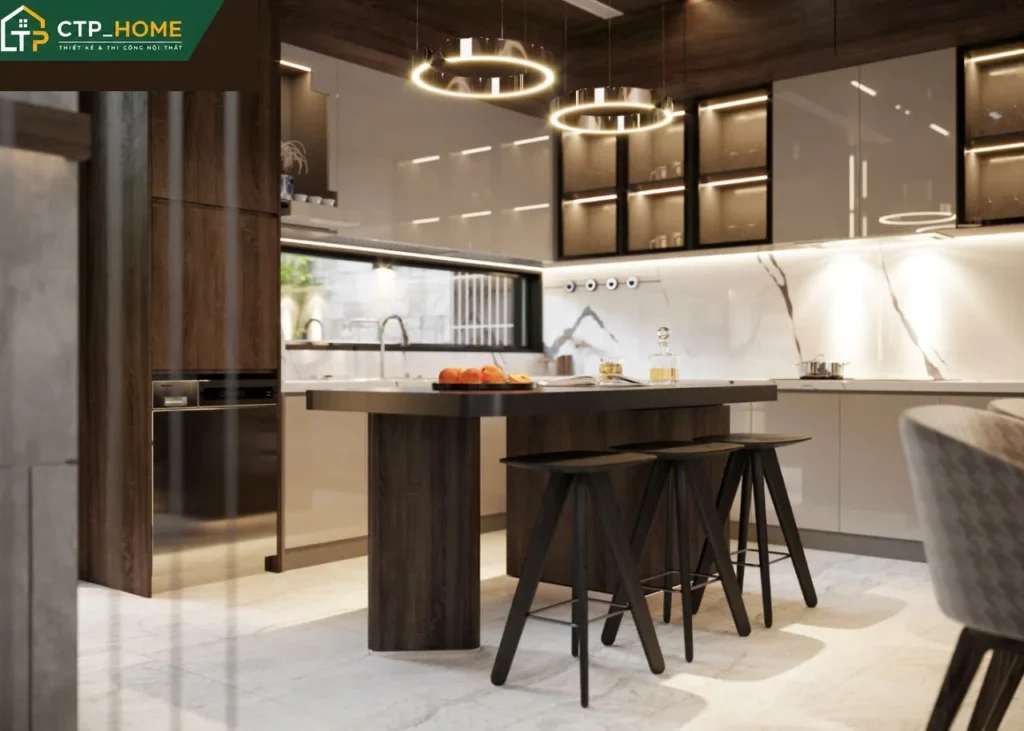 Thiết kế nội thất biệt thự liền kề Nine South Nhà Bè 250m2 – Anh Bình - Ảnh 1