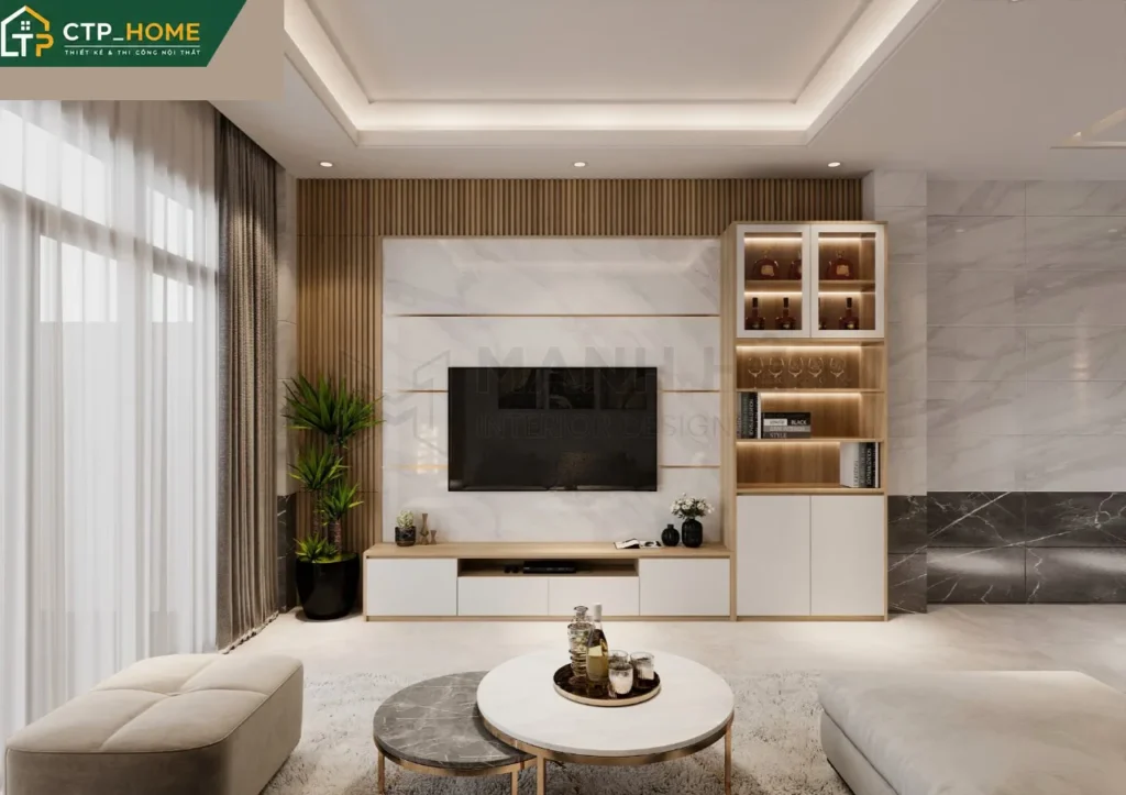 Thiết kế nội thất nhà phố Long An 150m2 3 tầng hiện đại – CTP_HOME - Ảnh 2