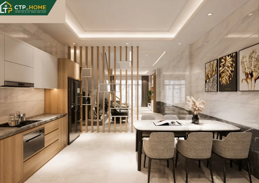 Thiết kế nội thất nhà phố Long An 150m2 3 tầng hiện đại – CTP_HOME - Ảnh 3