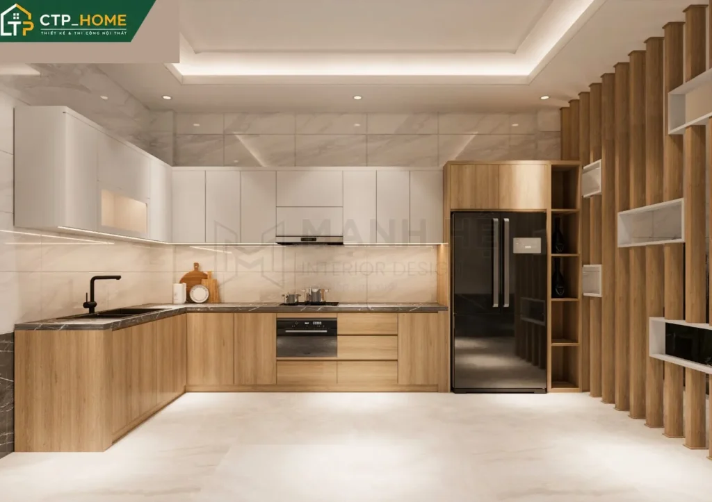 Thiết kế nội thất nhà phố Long An 150m2 3 tầng hiện đại – CTP_HOME - Ảnh 4