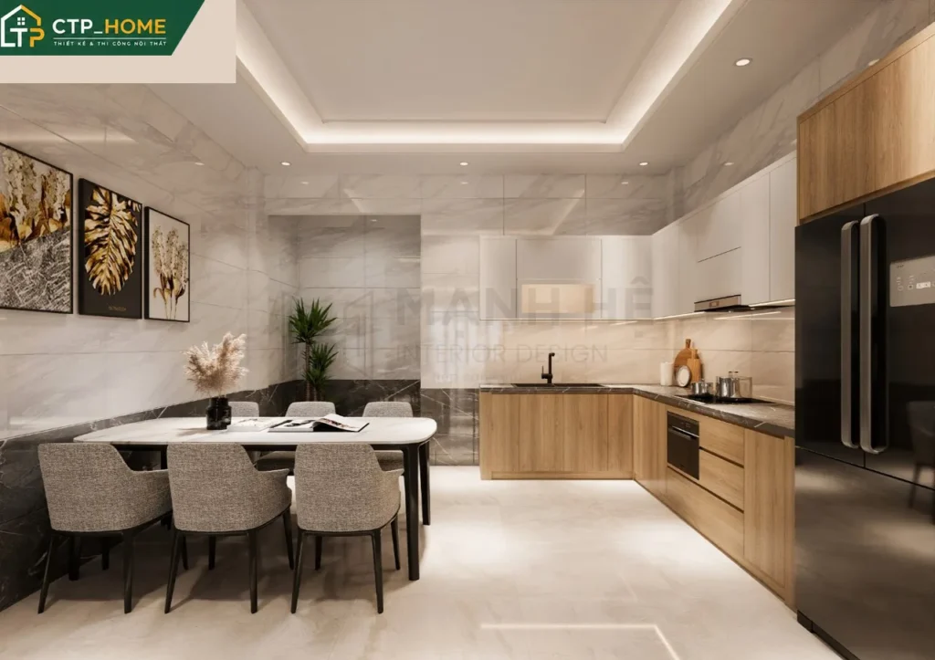 Thiết kế nội thất nhà phố Long An 150m2 3 tầng hiện đại – CTP_HOME - Ảnh 5