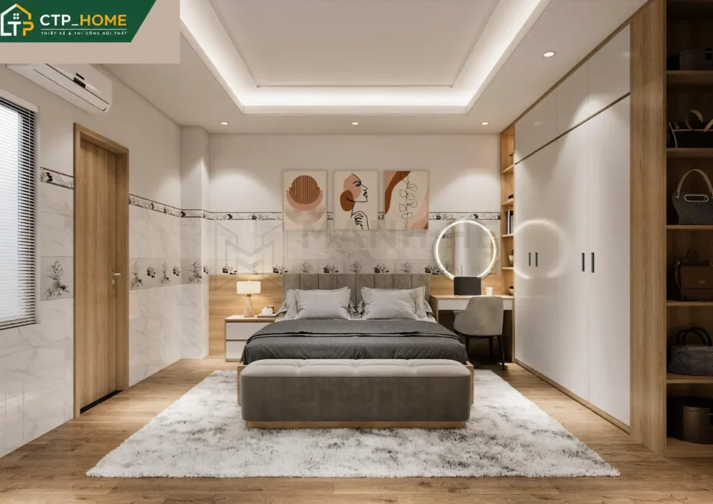 Thiết kế nội thất nhà phố Long An 150m2 3 tầng hiện đại – CTP_HOME - Ảnh 6