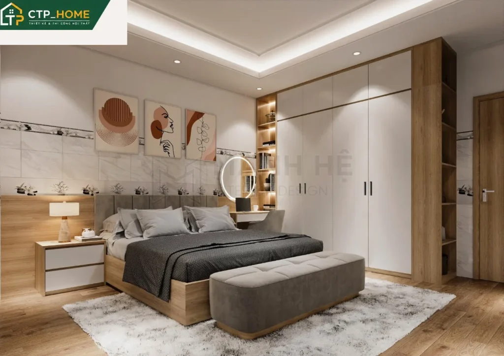Thiết kế nội thất nhà phố Long An 150m2 3 tầng hiện đại – CTP_HOME - Ảnh 7