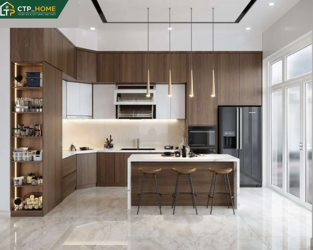 Thiết kế nội thất nhà phố Quận 12 300m2 – Anh Thành sang trọng - Ảnh 5