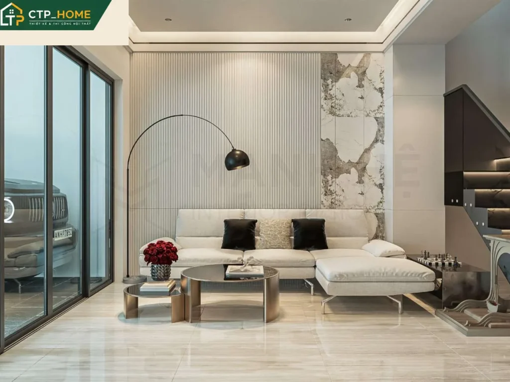 Thiết kế nội thất nhà phố Quận 2 – Chị Nhi, 3 tầng sang trọng hiện đại - Ảnh 1