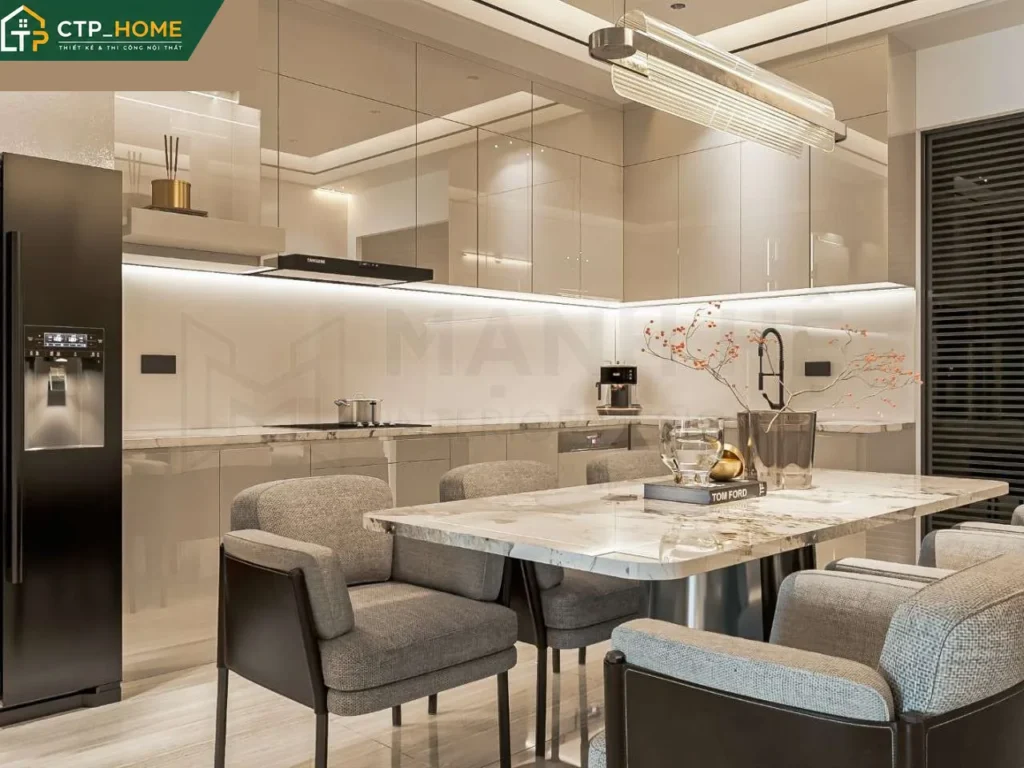 Thiết kế nội thất nhà phố Quận 2 – Chị Nhi, 3 tầng sang trọng hiện đại - Ảnh 3