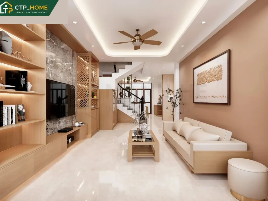 Thiết kế nội thất nhà phố Vũng Tàu 150m2 hiện đại – Chị Thu - Ảnh 2