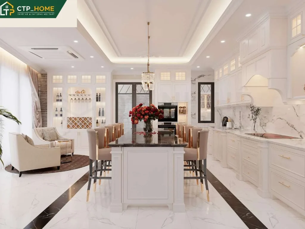 Thiết kế nội thất biệt thự Thủ Đức 3 tầng hiện đại – Anh Tiến - Ảnh 2
