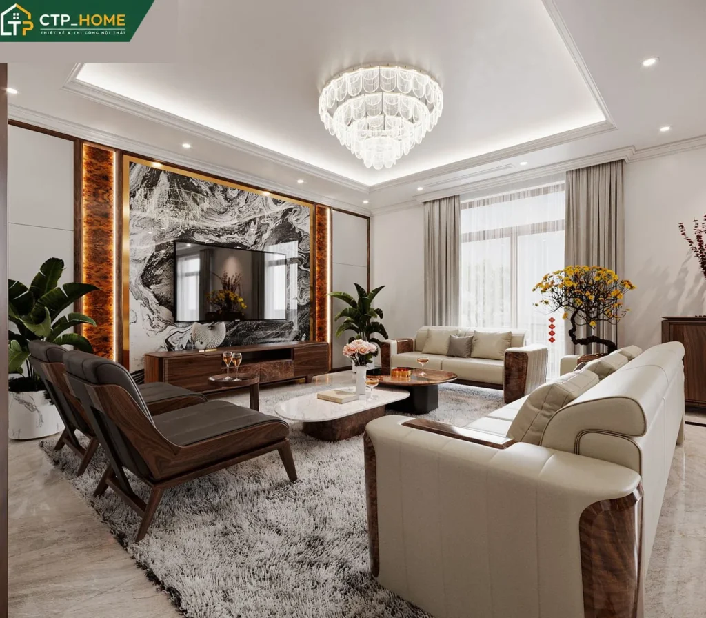 Thiết kế nội thất biệt thự Đồng Nai 90m2 – 3 tầng hiện đại cho anh Thái - Ảnh 1