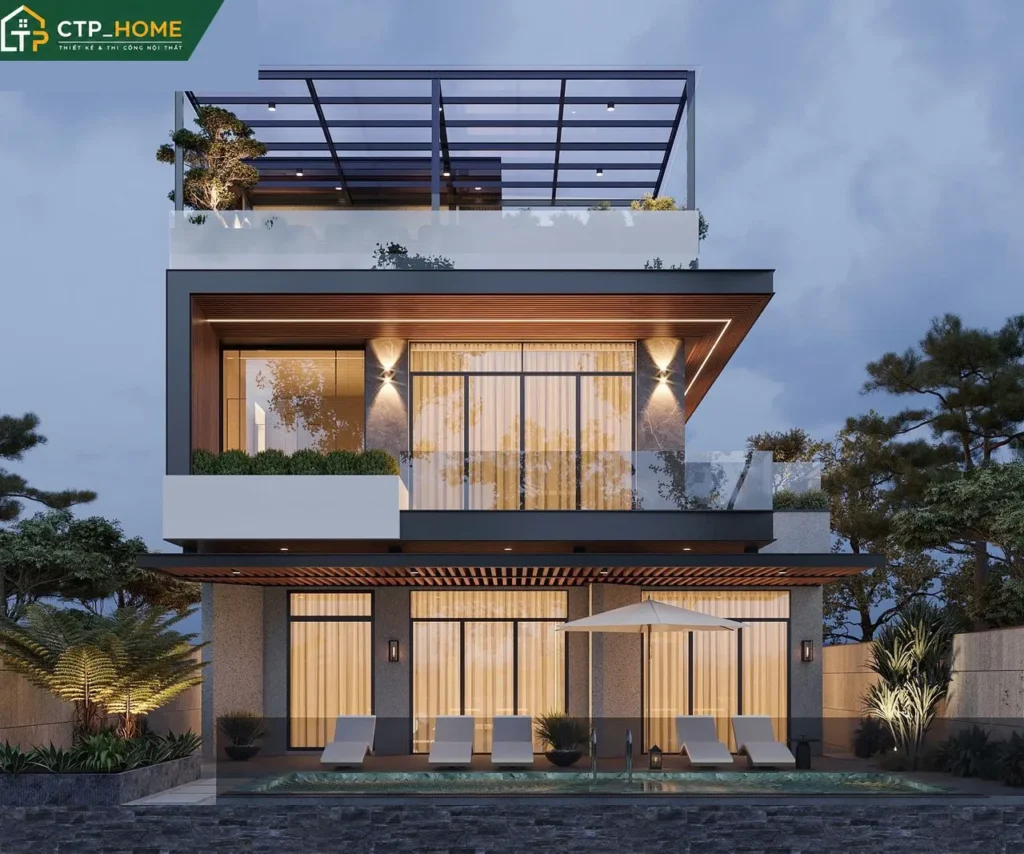 Thiết Kế Nội Thất Biệt thự Ivory Villas 3 Tầng Hiện Đại Anh B - Ảnh 1
