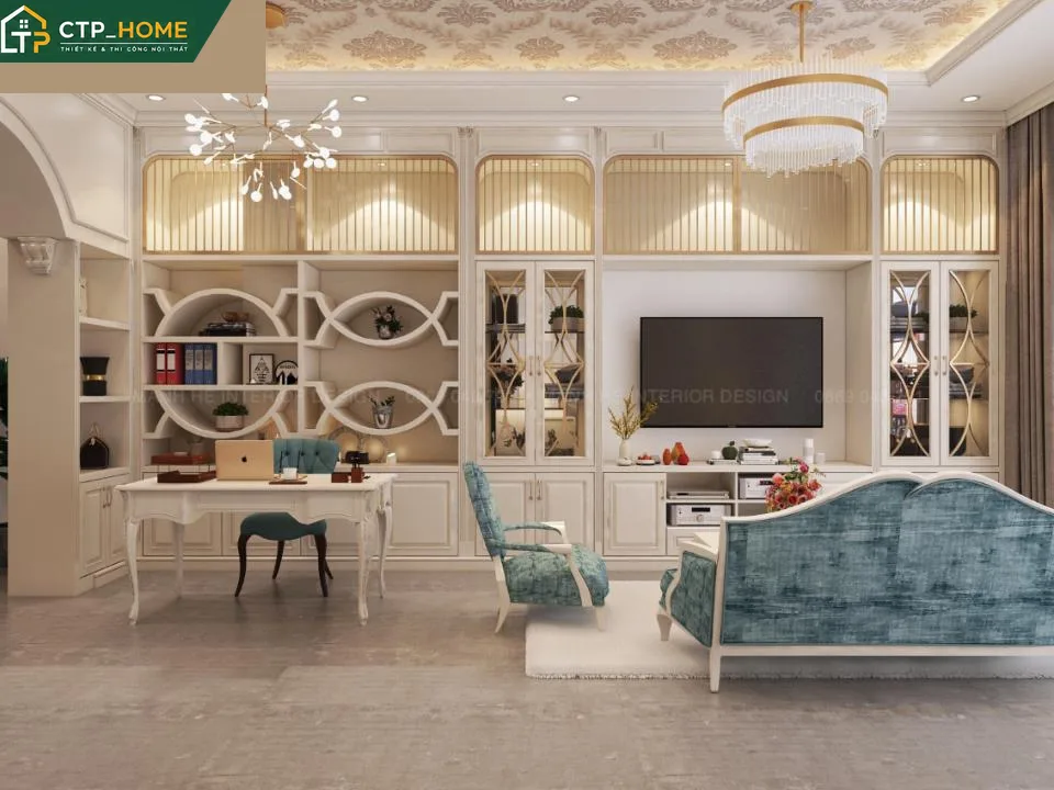 Thiết kế nội thất biệt thự The Venica Quận 9 90m2 hiện đại sang trọng - Ảnh 4