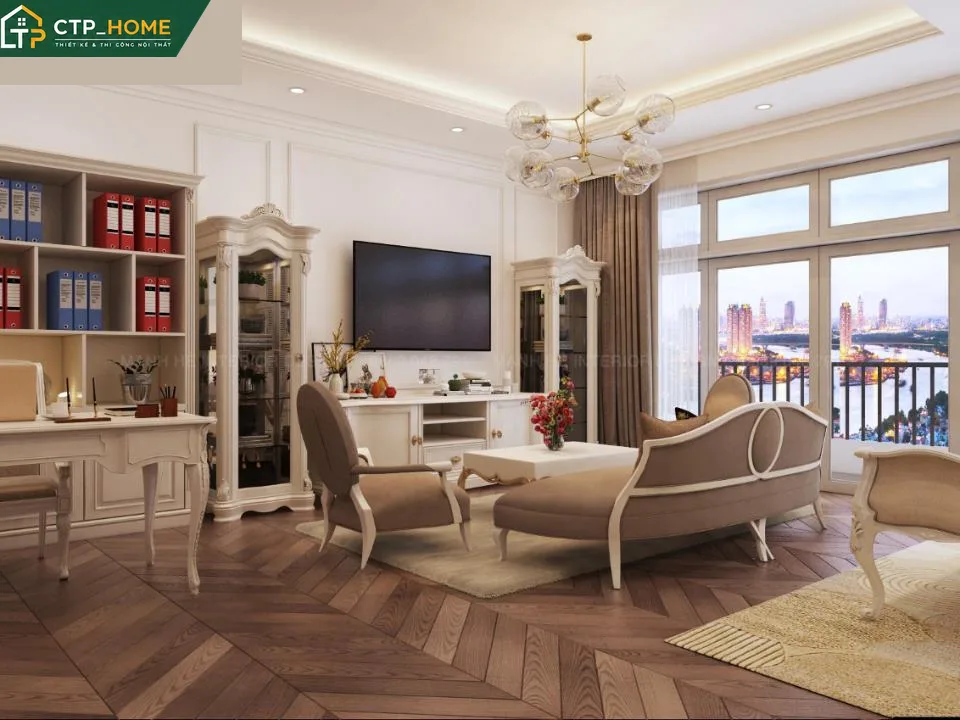 Thiết kế nội thất biệt thự The Venica Quận 9 90m2 hiện đại sang trọng - Ảnh 8