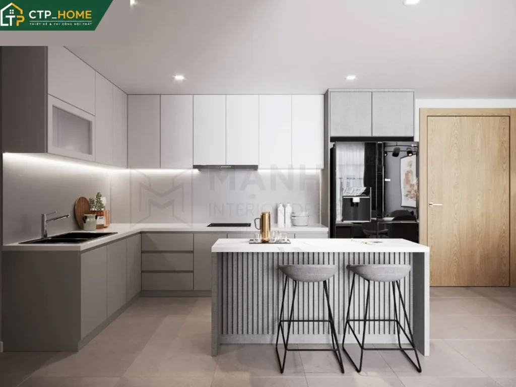 Thiết kế nội thất chung cư Carillon 72m2 hiện đại – CTP_HOME - Ảnh 3