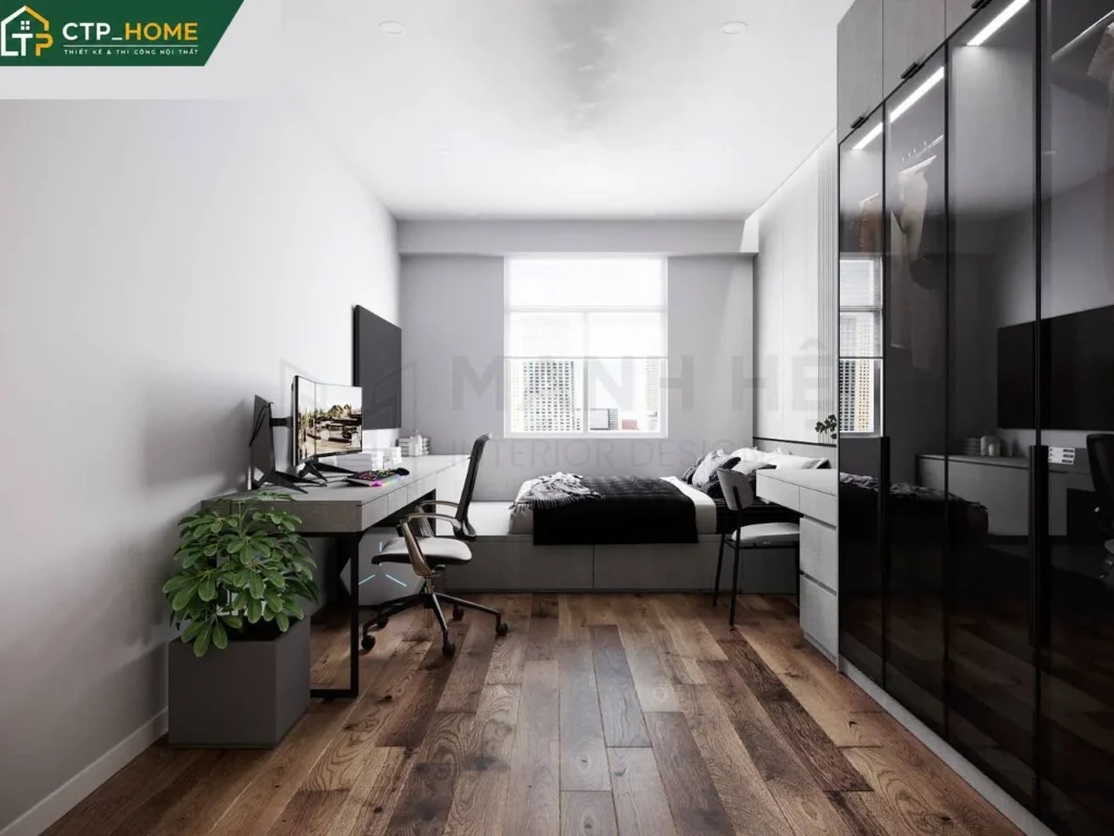 Thiết kế nội thất chung cư Carillon 72m2 hiện đại – CTP_HOME - Ảnh 6