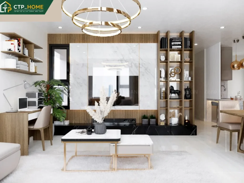 Thiết kế nội thất chung cư Kingdom 101 103m2 hiện đại tại Quận 10 - Ảnh 2