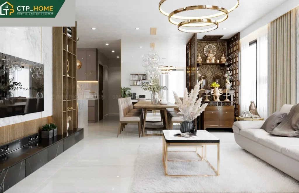 Thiết kế nội thất chung cư Kingdom 101 103m2 hiện đại tại Quận 10 - Ảnh 3
