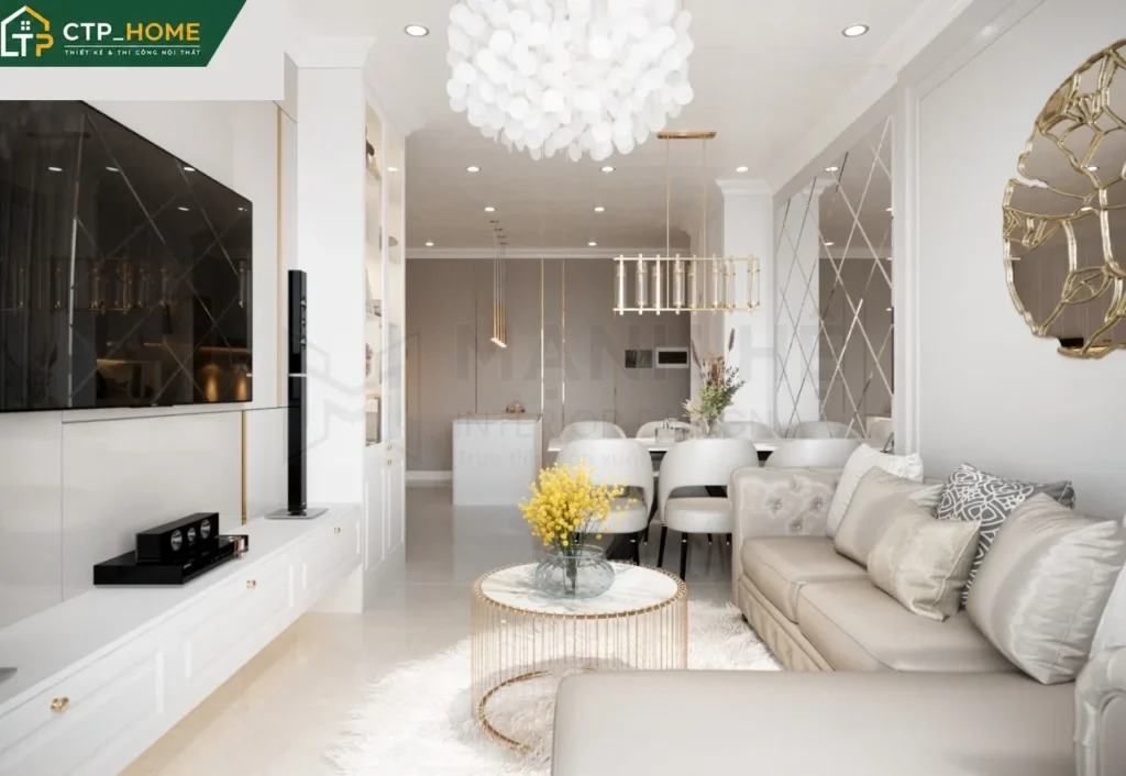 Thiết kế nội thất chung cư ST.Moritz 76m2 2 phòng ngủ hiện đại tại TP.HCM - Ảnh 2