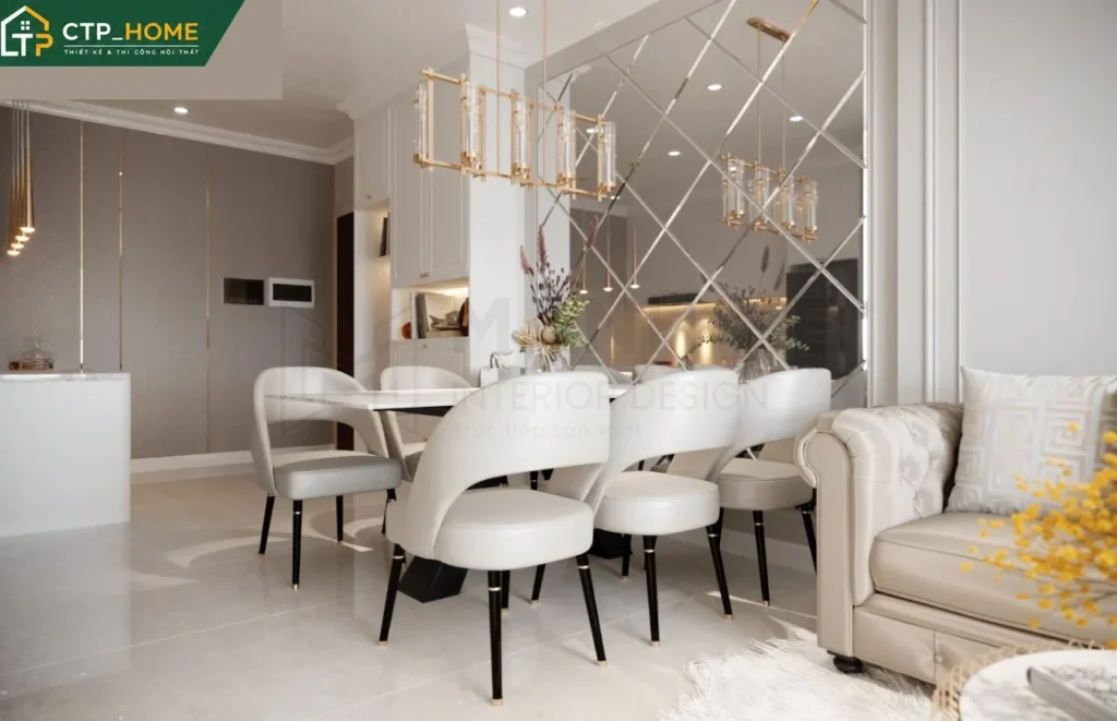Thiết kế nội thất chung cư ST.Moritz 76m2 2 phòng ngủ hiện đại tại TP.HCM - Ảnh 3