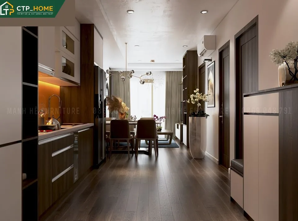 Thiết kế nội thất chung cư Tecco Home An Phú 58m2 hiện đại – CTP_HOME - Ảnh 3