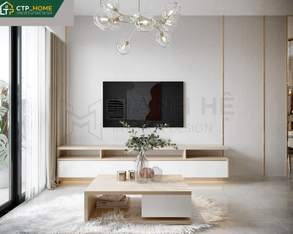 Thiết kế nội thất chung cư Emerald Celadon 62m2 hiện đại tại Tân Phú - Ảnh 1